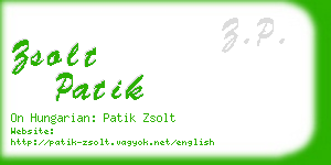 zsolt patik business card